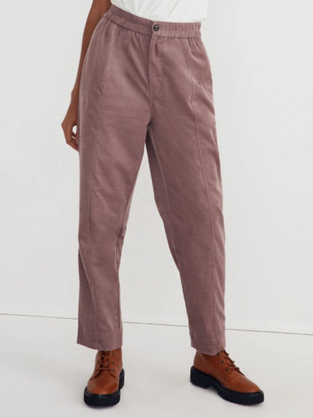 Madewell Corduroy Tapered Pants, Elastic Waist, Fig - Womens XL